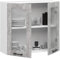 BDW - Küchenschrank Vitrine Hängend - Oberschrank Küche - Weiß/Beton - 80x30,5x72cm - mit 2 Türen und Griffen - Küchenschränke Einzeln, Wandschrank, Küchenhängeschrank - OLIWIA1 STK