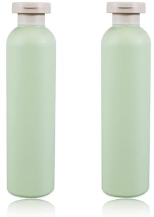 Yunmoxiao 2 Pcs 260ml/8.8oz Squeeze Bottle with Flip Cap, Refillable Plastic Travel Bottles for Creams, Lotion, Shampoo, Conditioner Toiletries