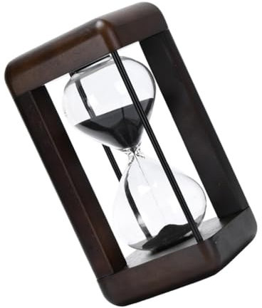 Minuteur sophistiqué en noyer unique noir ou minuteur pour bureau et décoration de la maison