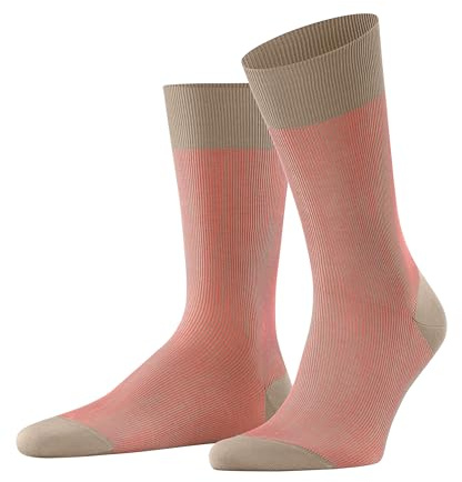 FALKE Herren Socken Fine Shadow M So Baumwolle gemustert 1 Paar, Braun Sesame 4390, 43-44