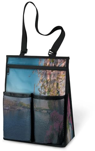 Spring Eiffelturm Duschtasche, tragbare Tragetasche, Dusch-Caddy, Taschen, zum Aufhängen, Kulturbeutel, Organizer für Reisen, Fitnessstudio, Camping, Strand, Badezimmer, Schlafsaal