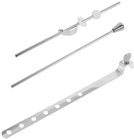 MALUGOGO 3 Stück Spülbeckenablauf Zughebel aus Eisen in Silber mit Ergonomischem Design und Sanfter Bedienung für Reparatur von Waschbeckenabläufen im Badezimmer