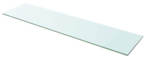 WGYHOME Panneau d'étagère en verre transparent 100 x 25 cm Étagères murales pour salle de bain, chambre à coucher, salon, cuisine Étagère suspendue pour livres/rangement/décoration de chambre
