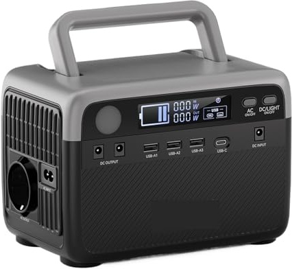 WAFOHSR Centrale Électrique Portable BP030B 300 W, Batterie LiFePO4 230,4 Wh, Surtension 600, Prises Secteur, Charge Directe, Solaire LéGer Et Portable