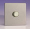 Varilight LED Dimmer Switch, Energy Saving Dimmerswitch, Trailing Edge Dimmer Switch, JDSP401S, Suitable for all dimmable loads, Brushed Steel, Screwless, Flat Plate, max load 400W, Fits a 25 mm Wall Box