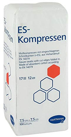 ES-KOMPRESSEN unsteril 7,5x7,5 cm 12fach 100 St