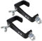 BeamZ CC50SB Lighting G-Clamps - Pack of 2 Black Metal DJ Truss Hook Mounts, Secure 30kg Stage Light Bracket Clamps for Disco Lights, Smoke Machines and Fixtures, Fits Poles up to 50mm Diameter