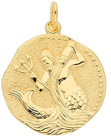 1001 JEWELS Gold Wassermann Sternzeichen Anhänger 8k 333 Gelbgold Ø 1.82 cm
