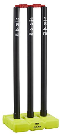 Ram Cricket Crazy Cricket Batting Stumps - Durable Plastic Construction with Unparalleled stability base – 71 cm Tall – Suitable for Cricket Training, Cricket Matches, Garden, Beach, or Park