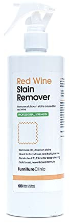 Furniture Clinic Red Wine Stain Remover 500ml - Easily Remove Red Wine Stains From Carpets, Clothes, and Upholstery.