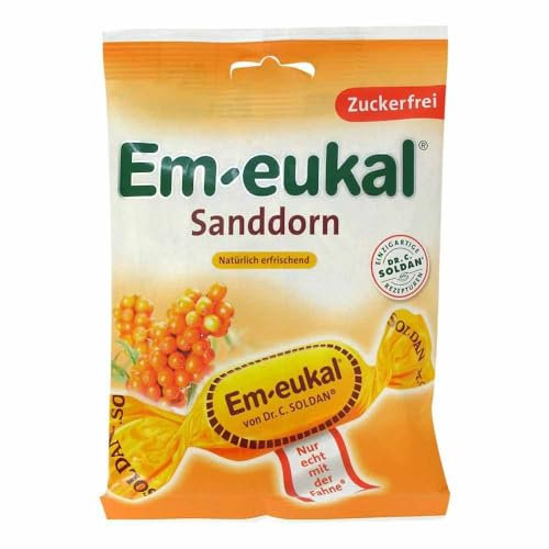 EM EUKAL Bonbons Sanddorn zuckerfrei 75 g