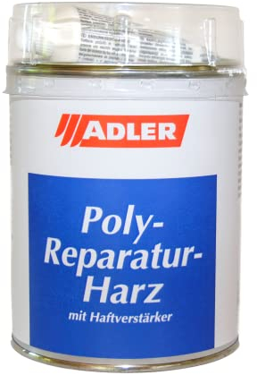 ADLER Poly-Reparaturharz 1kg Spachtelmasse Spachtel, Polyesterharz Härter