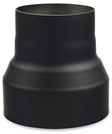 EWO Ofenrohr Reduzierung 200 auf 150 (Schwarz) – Reduzierstück 2 mm Stahlblech – Rauchrohranschluss für Kaminöfen mit Senothem-Beschichtung – ruß-, frost- und tauwechselbeständig