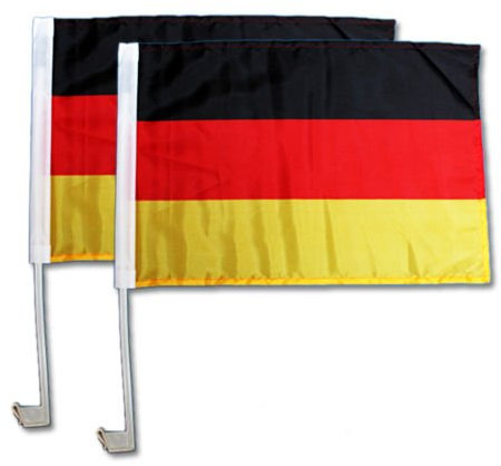 2er Set Autofahne Deutschland, Autoflagge, WM,EM, mit Halterung
