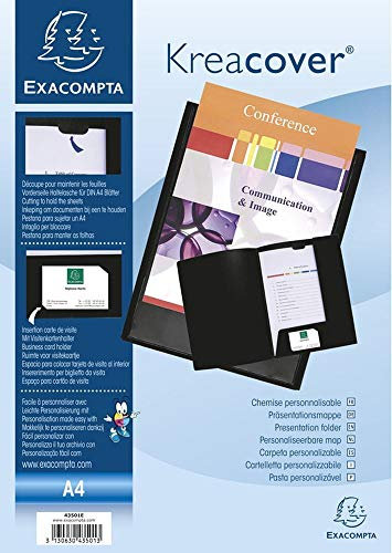 Exacompta Präsentationsmappe schwarz Angebotsmappe A4 sw