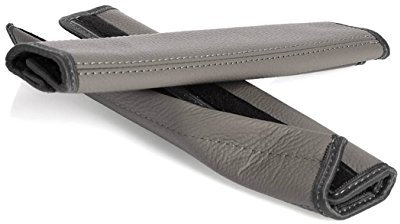 myshopx Gurtpolster Gurtschoner Gurtschutz 1 Paar 2 Stück Echtes Leder GRAU