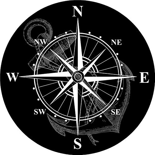 LightningSigns Nautical Rose Compass Waterproof Vinyl Boat Car Van Wall Sticker Decal LSC2 (Large 500mm)