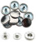 Trimming Shop Pack 4-Part Druckknöpfe Silber - 15mm Snap Feder Verschluss - Anleitung Werkzeug Anlage - für Reparatur Kleidung, Handtaschen, Auto Abzugshauben,Boot Abdeckungen, und Riemen - Silber