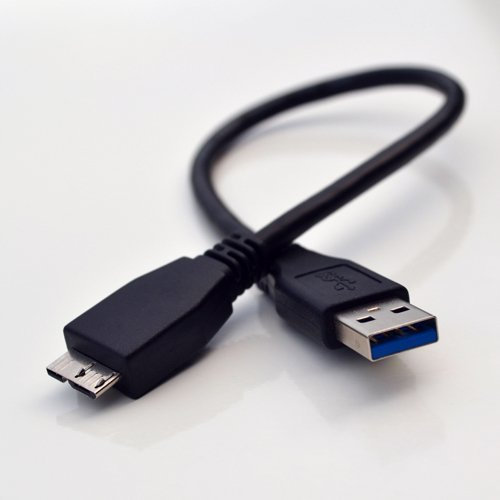 Consoletronic 30cm/1ft Superspeed 3.0 USB Data Synk Cable Lead for - Verbatim 53021 500GB Store n Go - External Hard Drive