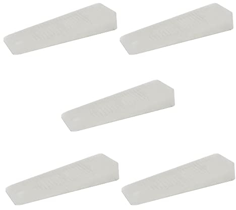 5 x sossai® Türkeil | TSK95 | Türstopper aus Hartgummi | Farbe: Transparent
