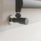 DuraTherm® Manual Angled Towel Radiator Valve Set, 15mm Central Heating Valves for Radiators, Round Anthracite Grey