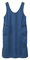 Vestito Salopette di Jeans Donna Denim Vestito Senza Maniche Overall Gonna Corta BluMarino 4XL