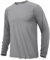 KEFITEVD Herren Funktionsshirt UPF 50+ UV Schutz Langarm Rash Guard T-Shirt Segeln Kanu Outdoor Longsleeve Board Surfen Freizeit Shirt Atmungsaktiv Grau XL
