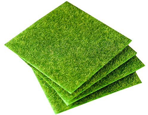 Yardwe Césped Realista Mini Hierba Artificial Decoración De Minicasas 15x15cm Ecológico y Reciclable
