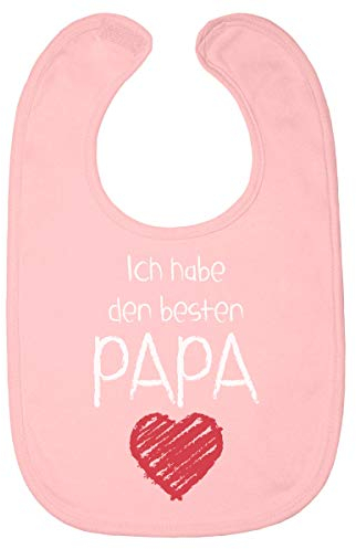 Babylatz mit Spruch Ich Habe den besten Papa Baby Lätzchen Latz One Size Rosa