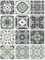 Panorama 48 Stück Stickerfliesen 15x15cm Hydraulikmodell Grün - Fliesenaufkleber Fliesenfolie - Aufkleber Fliesen - Selbstklebende Fliesenbilder für Badezimmer Küche - Vinyl Fliesenkleber