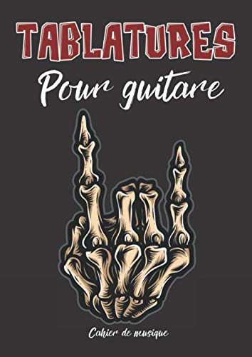 Tablature pour guitare, Cahier de musique: 7 tablatures et 6 diagrammes d'accords par page, idéal pour tous les guitaristes