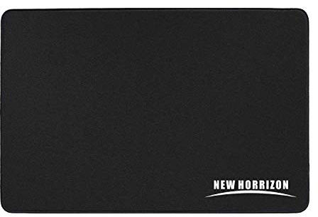 New Horrizon Mauspad, Gaming-Mauspad, große Mauspads, Mauspad, kompatibel mit Laser- und optischen Mäusen, Schwarze Mauspads, rutschfeste Gummiunterseite, Schreibtischunterlage 290x210x5 mm