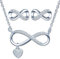 925 Silber Schmuckset Halskette Unendlichkeitssymbol Ohrringe Niedliche Unendlichkeit Symbol Ohrringe Inlay Zirkon Schmuck für Frauen Mädchen Weihnachten Geburtstag Geschenk Zirkonia Sterling Silber