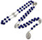 TALISMAN4U Seven Sorrows of Mary Rosary Chaplet Deep Blue Acrylic Beads Catholic Jewelry Necklace for Women with Rosary Box, Acrylic, acrylic