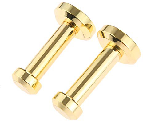 Mgoodoo 2pcs Door Hooks,Wall-Mount Robe Coat Hook,Towel Hook Heavy Duty Clothes Hanger Brushed Brass for Bathroom Lavatory Closets-Brushed Gold