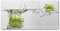 Tulup Spritzschutz Glas Küche 100x50 cm Küchenrückwand Glassplatte Küche Herd Küchenrückwand aus Echtglas Abdeckplatte - Essen & Getränke - Grün - Apfel Wasser