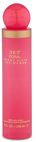 Perry Ellis 360° Coral Body Mist Spray for Women, 8 Fl Oz (200 mL)