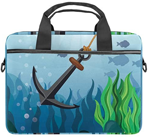Ocean Nautical Anchor Laptoptasche / Notebooktasche mit Griff, 34 - 36,8 cm (13,4 - 14,5 Zoll), Schultertasche, Aktentasche