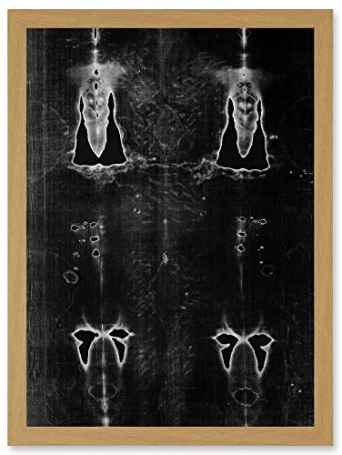 Artery8 Turin Shroud Rear Xray Scan Jesus Christ Christianinty Artwork Framed Wall Art Print A4