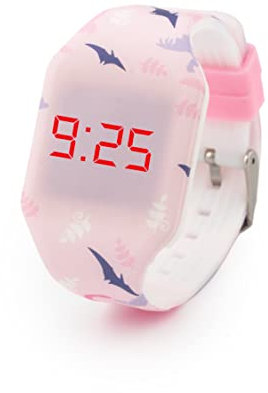Kiddus Digital LED Uhr für Mädchen, Jungen. Soft Silikon Armbanduhr für Kinder und Erwachsene. Langlebige Japanische Batterie. Augen