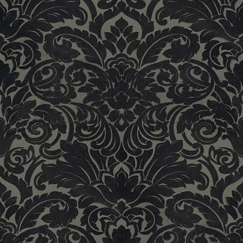 Barock Tapete Profhome 335836-GU Vliestapete leicht strukturiert mit Ornamenten matt rot schwarz 5,22 m2