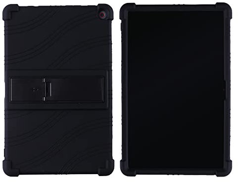 Oneyijun Case for Lenovo 10e Chromebook 10.1 inch Tablet Soft Silicone Adjustable Stand Shockproof Rubber Shell Protective Cover (Black)
