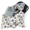 Winter XXL Einschlagdecke Babyschale mit Füllung Gr. XXL 0-12 Monaten Baby Decke ganzjährig (Cute Animals)