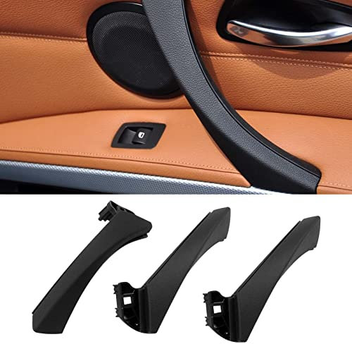 Jaronx Compatible with BMW 3 Series Door Handle E90/E91/E92/E93 2004-2011, 6PCS Left and Right Interior Door Pull Handle Replacement Set for BMW 318i,320i,323i,325i,328i,330i,335i(Black)