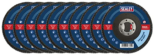 Sealey Zirconium Flap Discs, Size/Bore; Ø115/Ø22mm, 40Grit - Pack of 10 - FD1154010