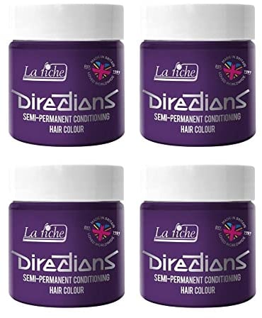 4x La Riche Directions Semi-Permanent Hair Color 100ml Tub - Violet
