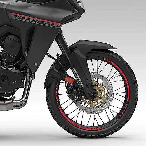labelbike - Adesivi Strisce Moto Cerchi Ruote Kit Protezioni compatibili con Honda Transalp XL750 2023 Grigio