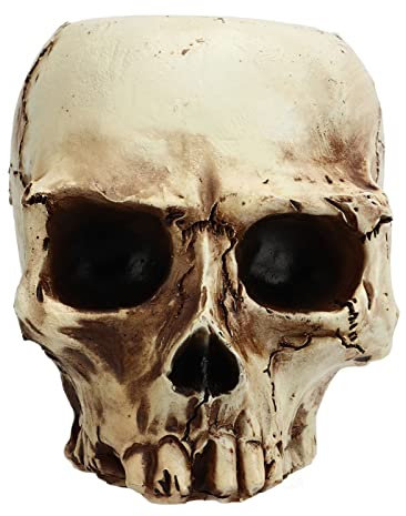 SFNTION Totenkopf-Blumentopf aus Kunstharz, Hochfest, Klare Form, Totenkopf-Pflanzgefäß Zuhause, Büro, Schreibtisch-Dekoration
