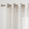 MYSKY HOME Gardinen mit Ösen Vorhang Boho Vorhänge Halbtransparent Gardine Leinenoptik Falte Voile Ösenschal Dekoschal für Wohnzimmer Schlafzimmer, 2 Stücke H 175 x B 140 cm, Beige.