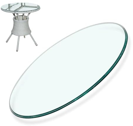 Tischplatte GehäRtetes Glas, Tempered Glass Diy Table, Rundes Glas GroßE Arbeit Stabile Tischplatte, Tisch Glasplatte, Round Glass Panel, Transparent Rund, Glastisch Tischplatte Aus GehäRtetem ( Size